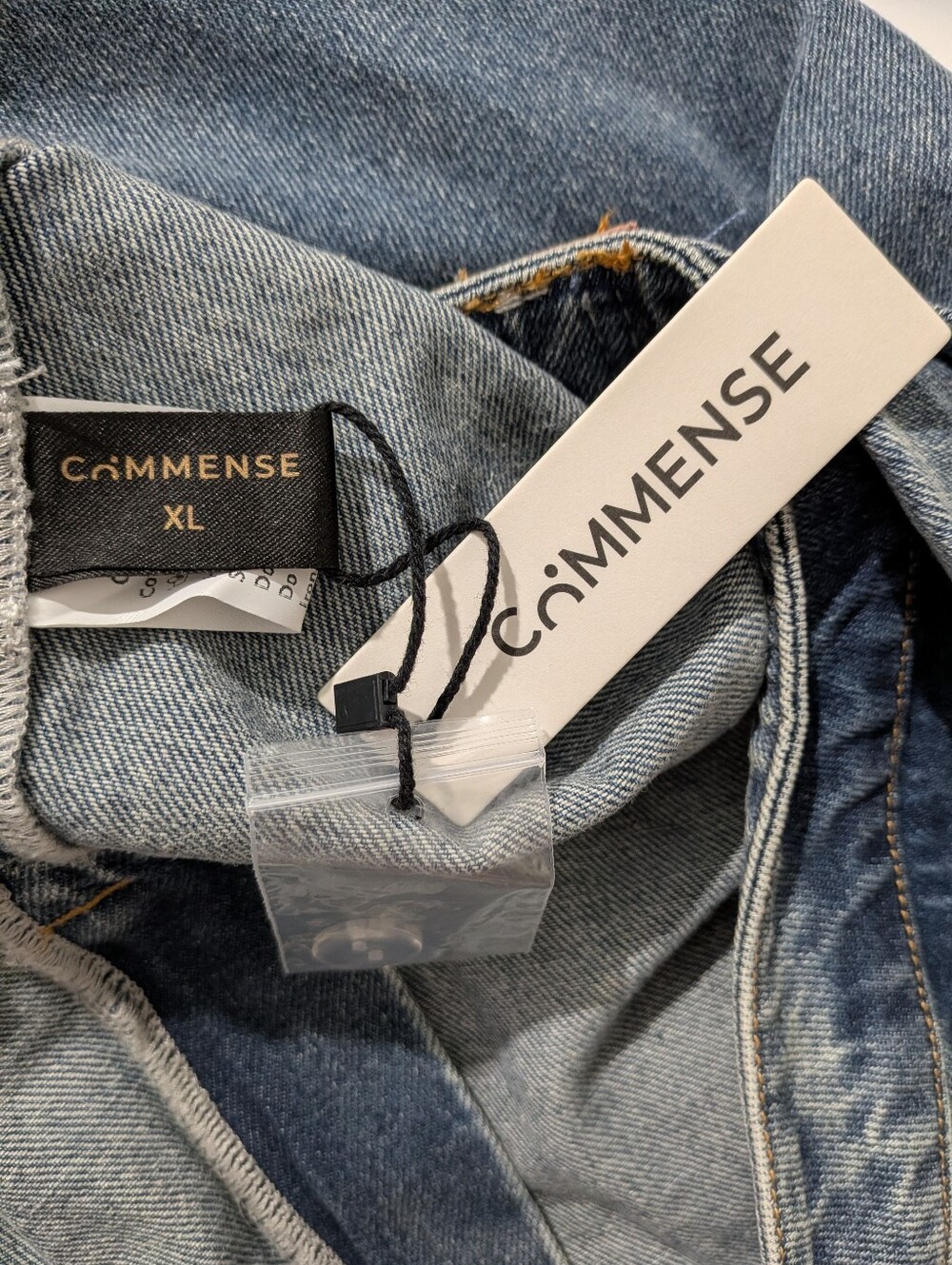 Commense Asymmetric Pleated Denim Mini Skirt - Picture 15 of 16